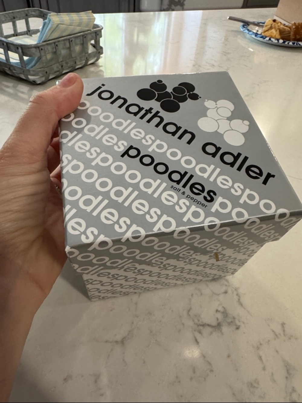 Jonathan Adler poodles balloon Salt & Pepper Shaker Set - Black and White NWT - Picture 5 of 7